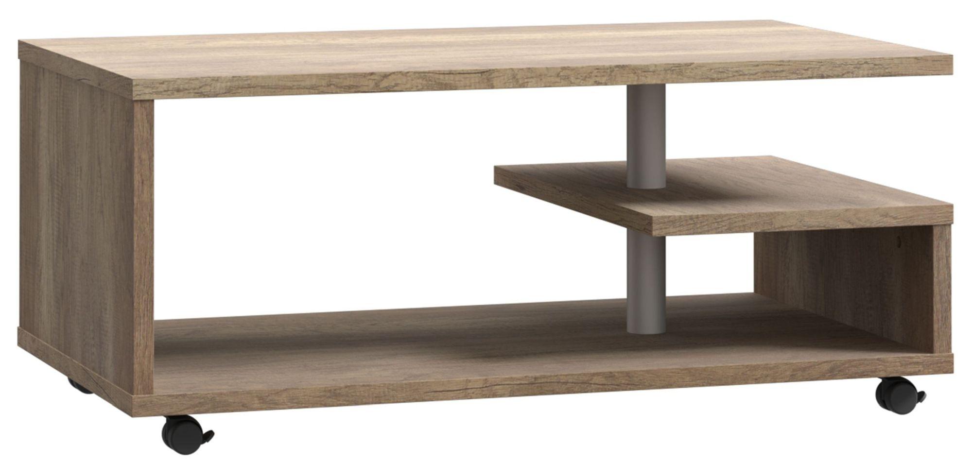 Bailey Antique Oak Effect G-Shape Coffee Table