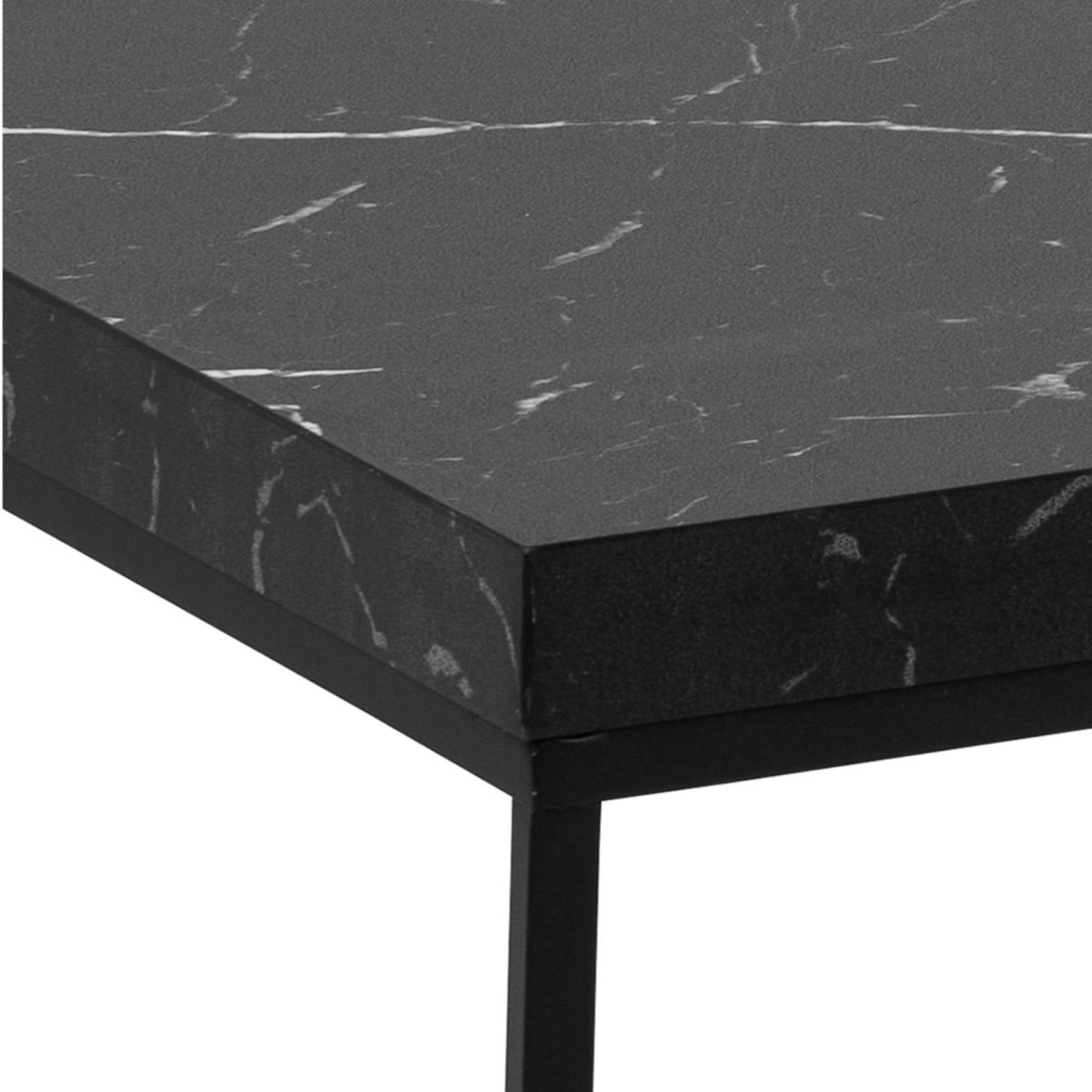 Barossa Black Marble Effect 110cm Coffee Table