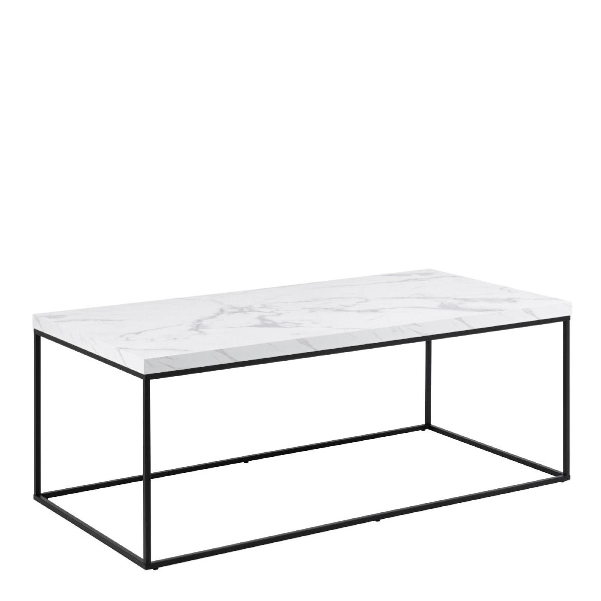 Barossa White Marble Effect 110cm Coffee Table