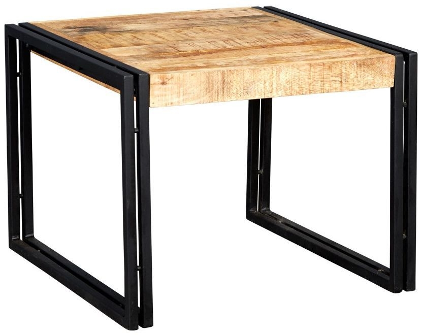 Bhuj Industrial Style Wooden Square Coffee Table