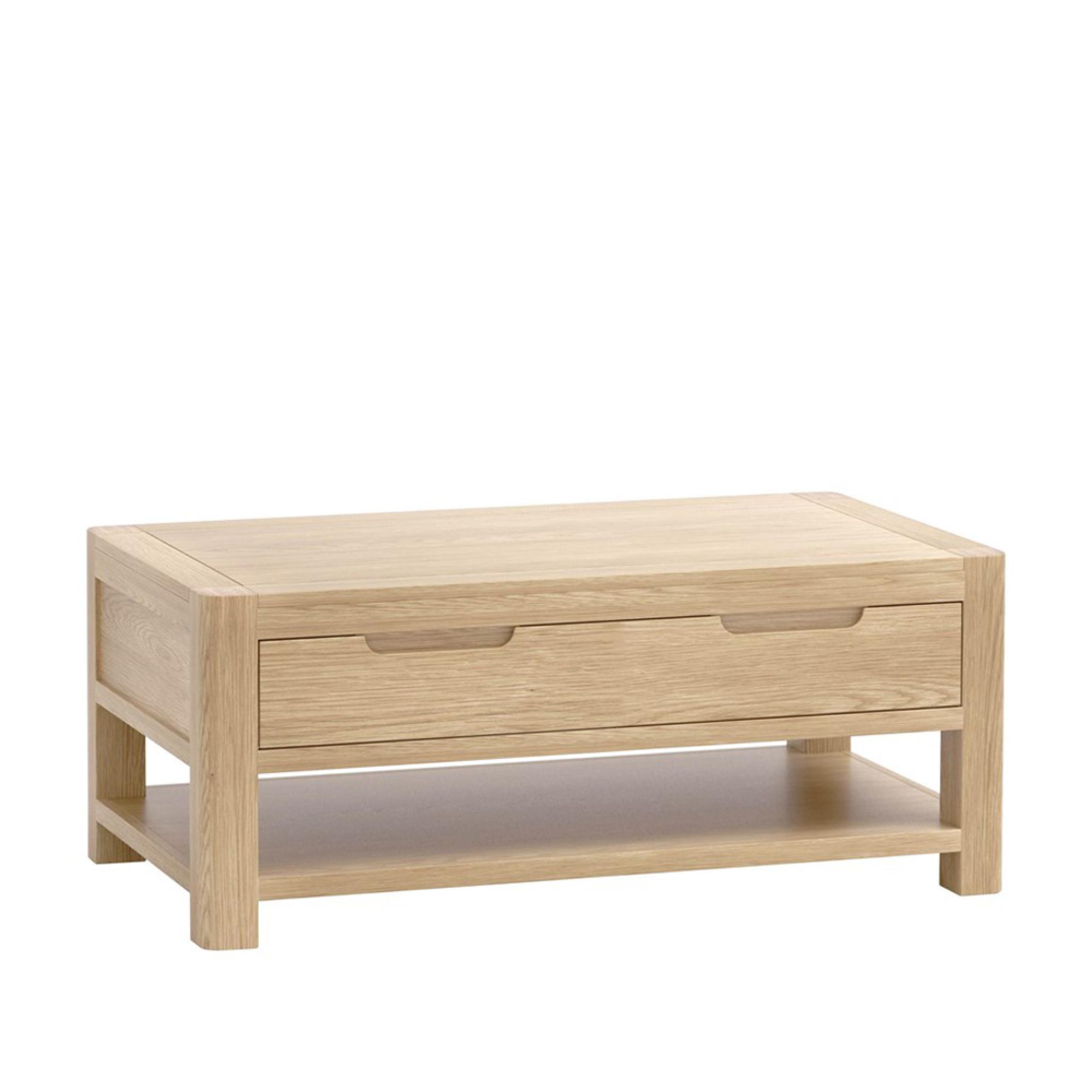 Carly Coffee Table - 2 Drawer - Oak