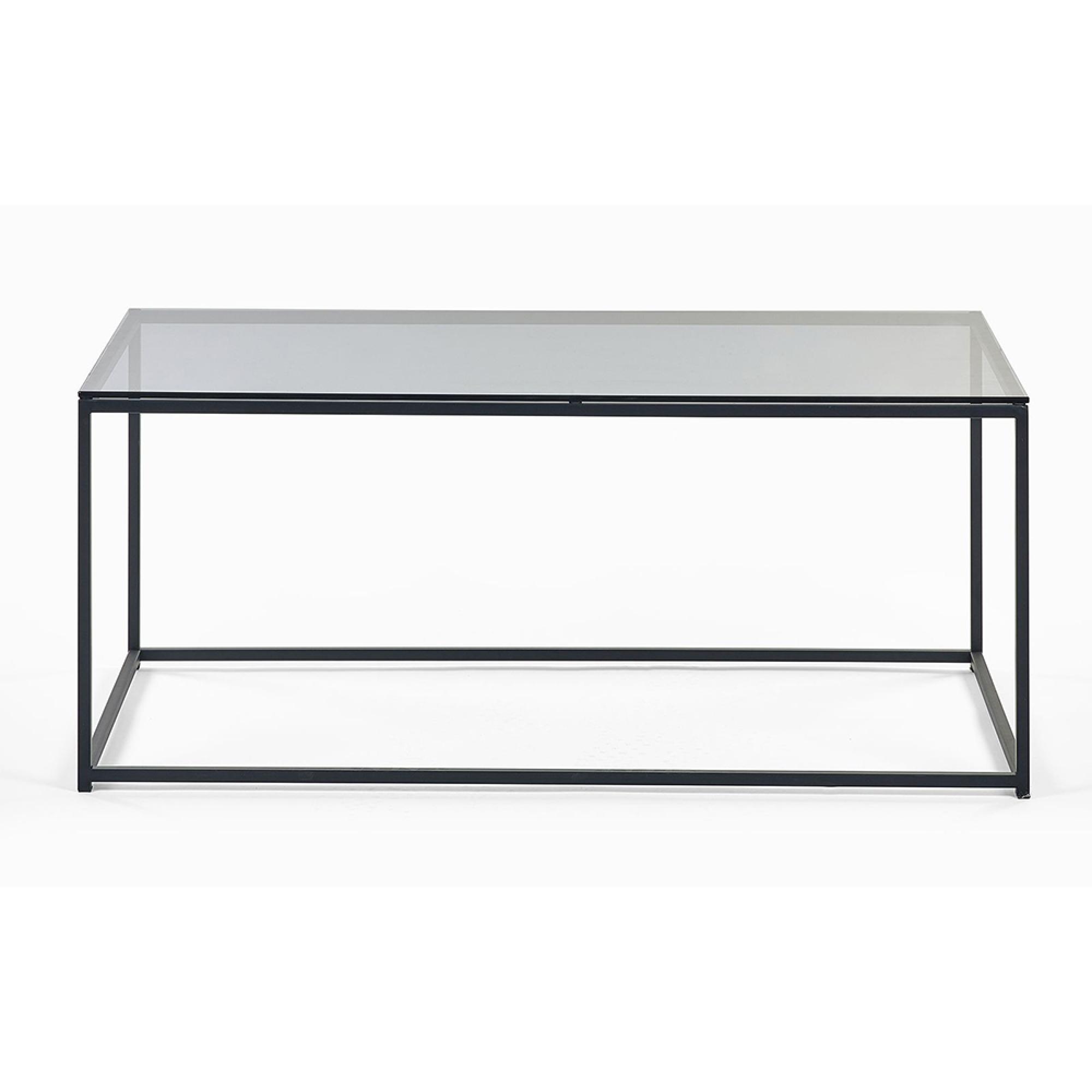 Chicago Coffee Table - 110cm - Smoked Glass