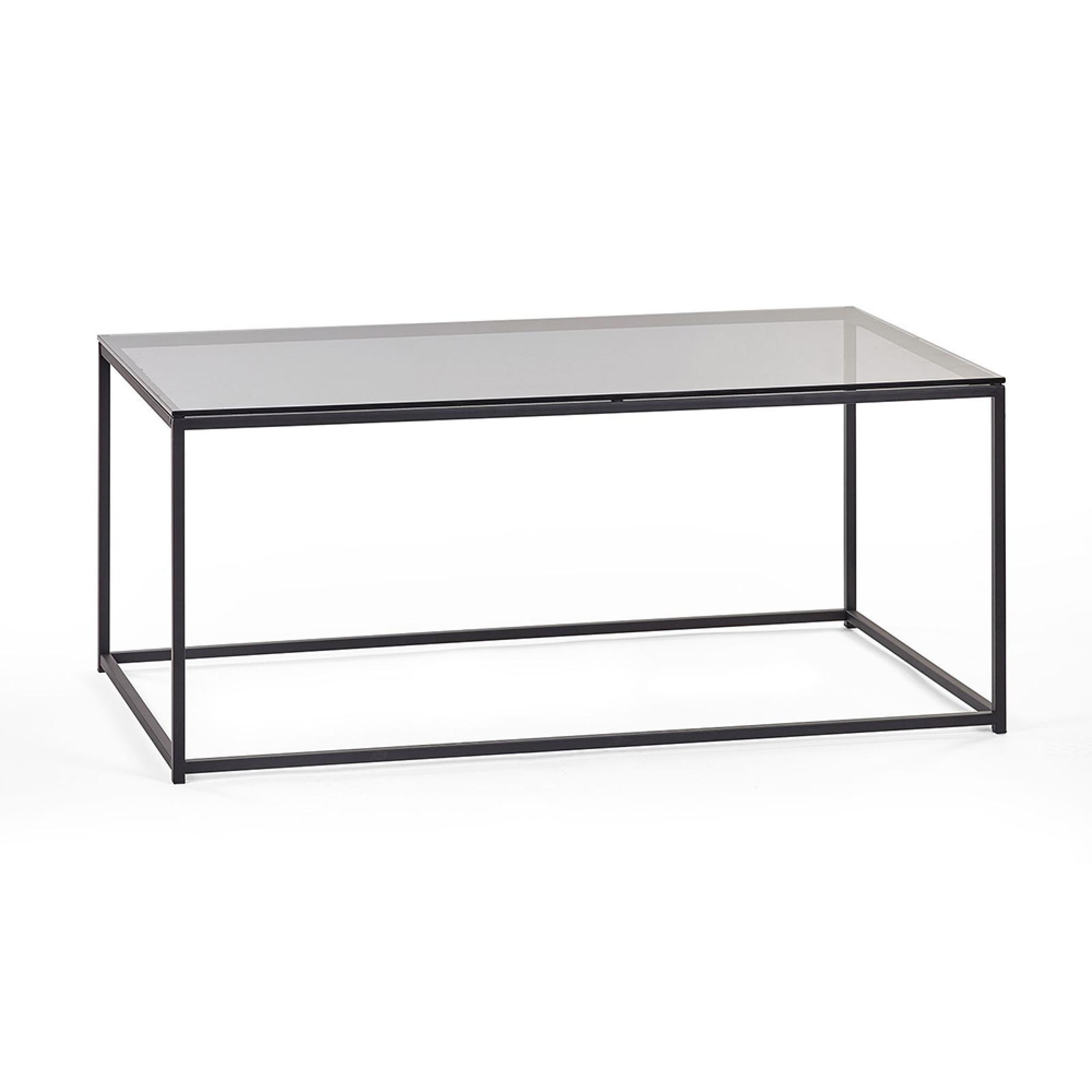 Chicago Coffee Table - 110cm - Smoked Glass