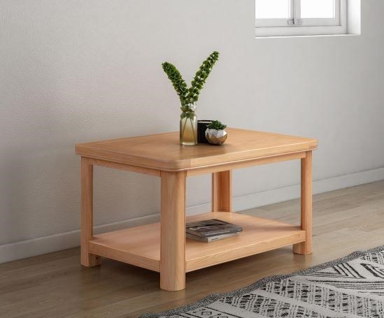 Clarion Coffee Table - with Shelf - Oak