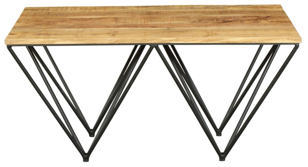 Clearance - Cosgrove Coffee Table - Mango Wood - Black Metal Hairpin Legs