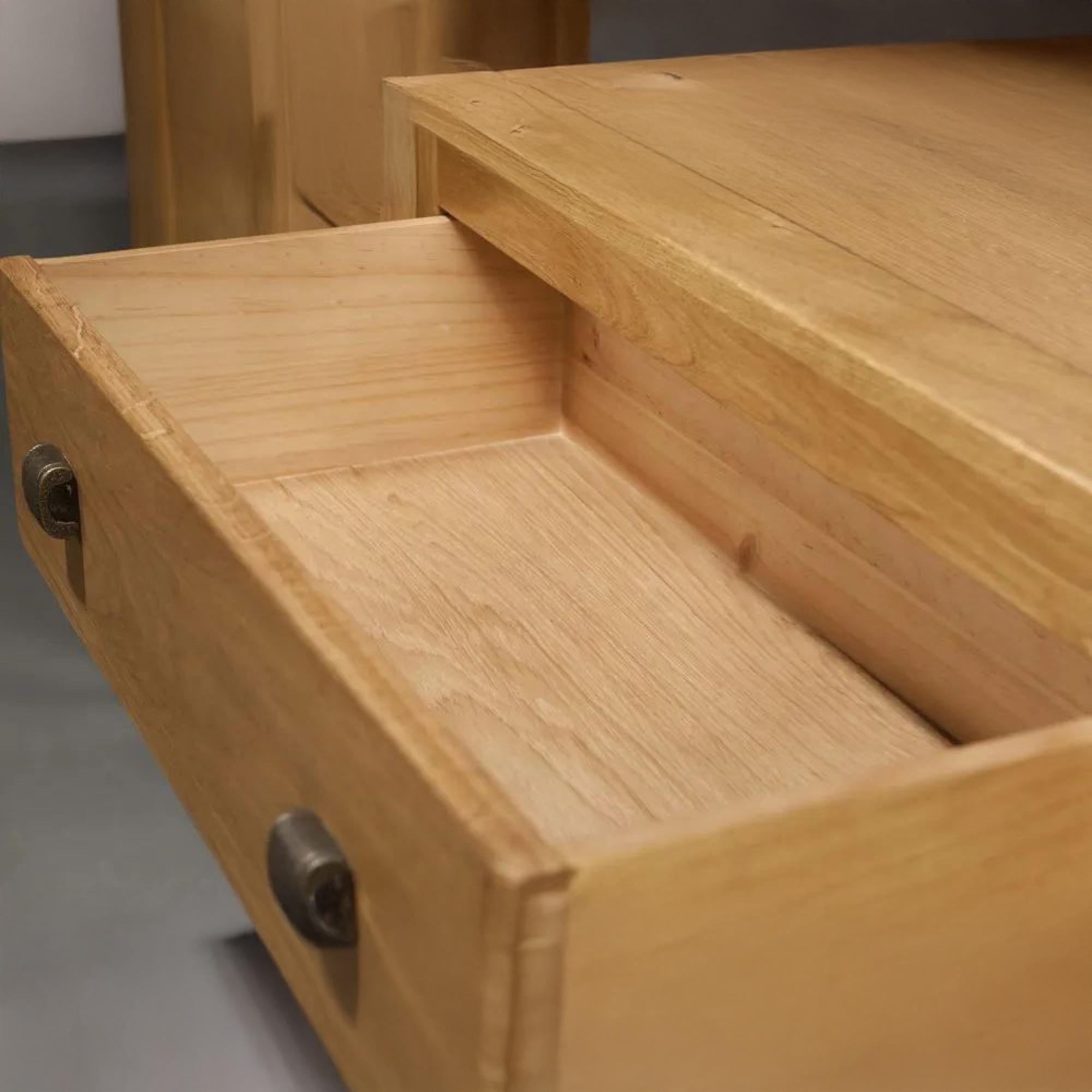 Clearance - Curve Oak 1 Drawer Coffee Table - A316