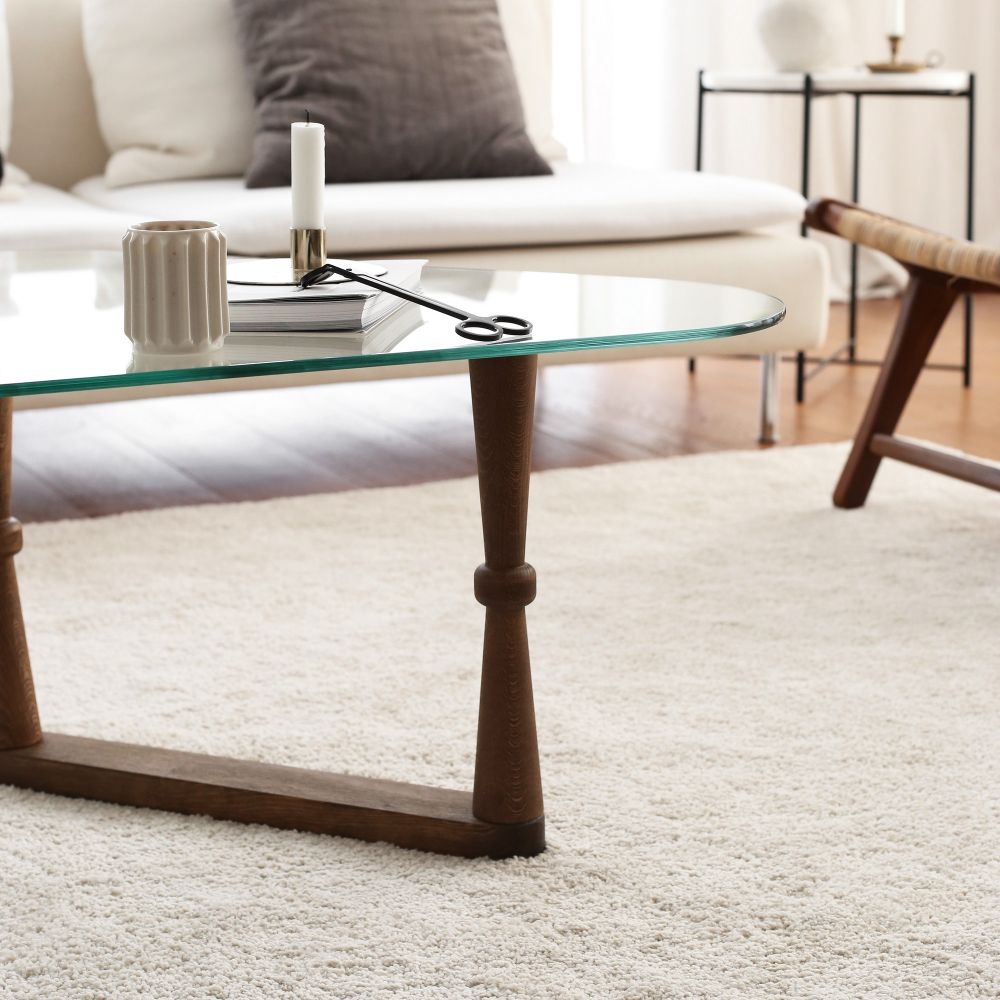 Clearance - Dunley Coffee Table - Walnut and Glass