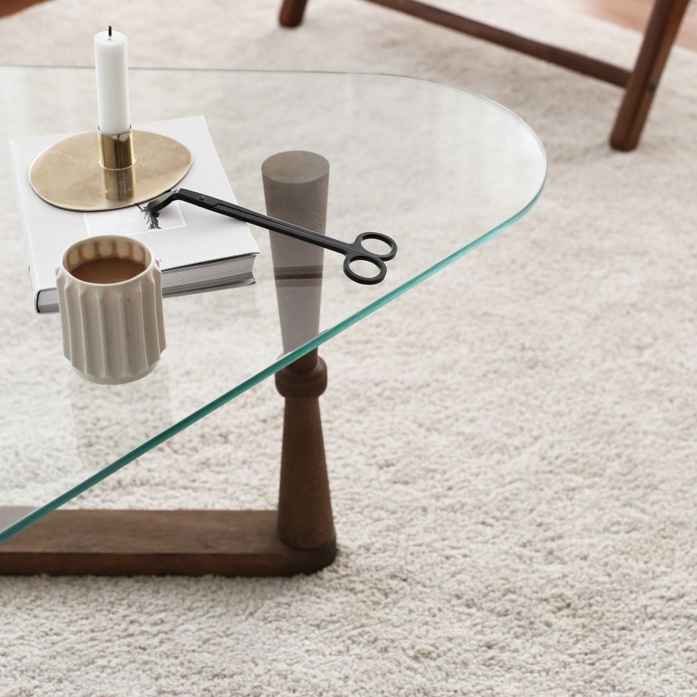 Clearance - Dunley Coffee Table - Walnut and Glass