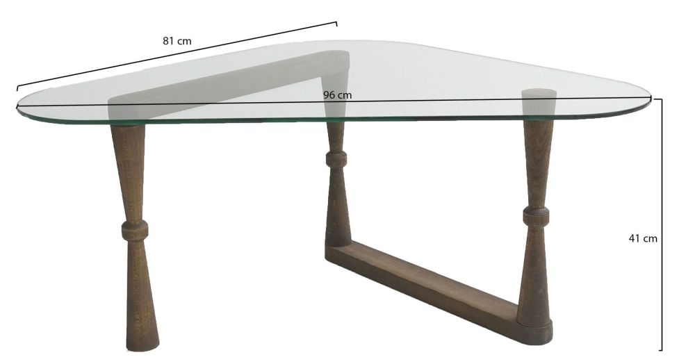 Clearance - Dunley Coffee Table - Walnut and Glass