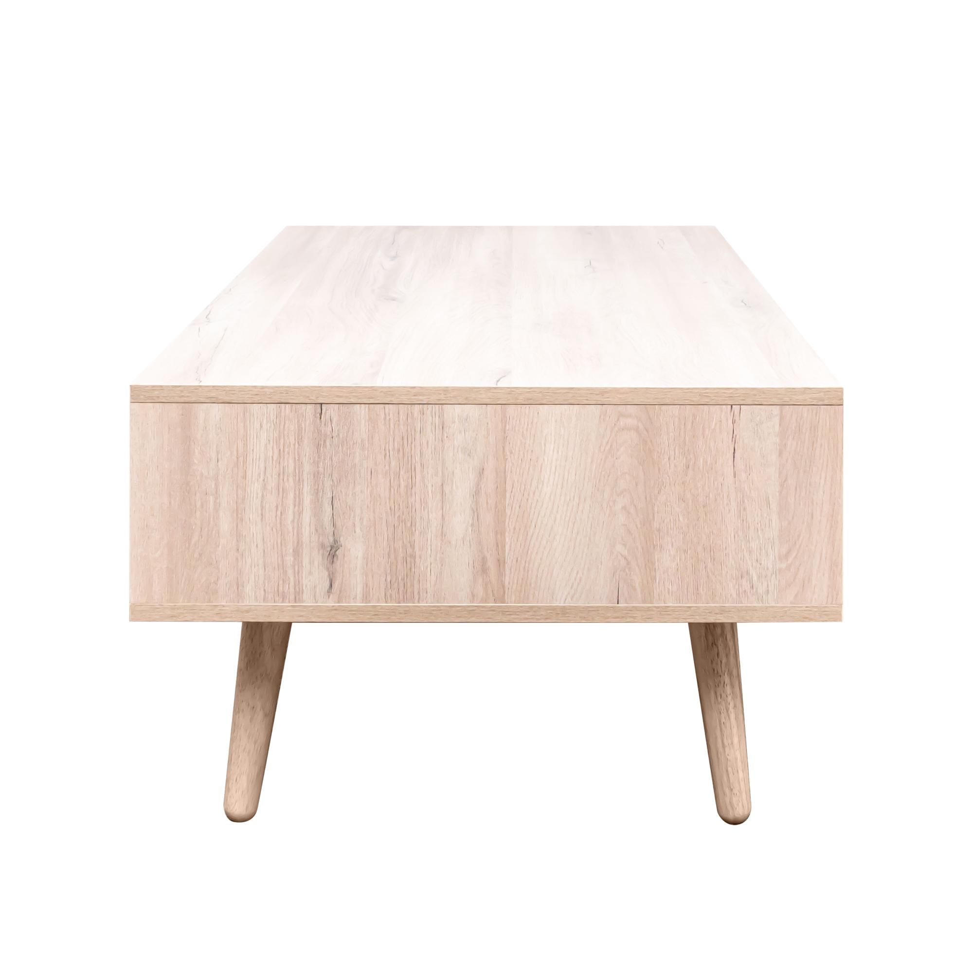 Clearance - Ferrero Coffee Table - 1 Drawer - Natural and Woven Rattan