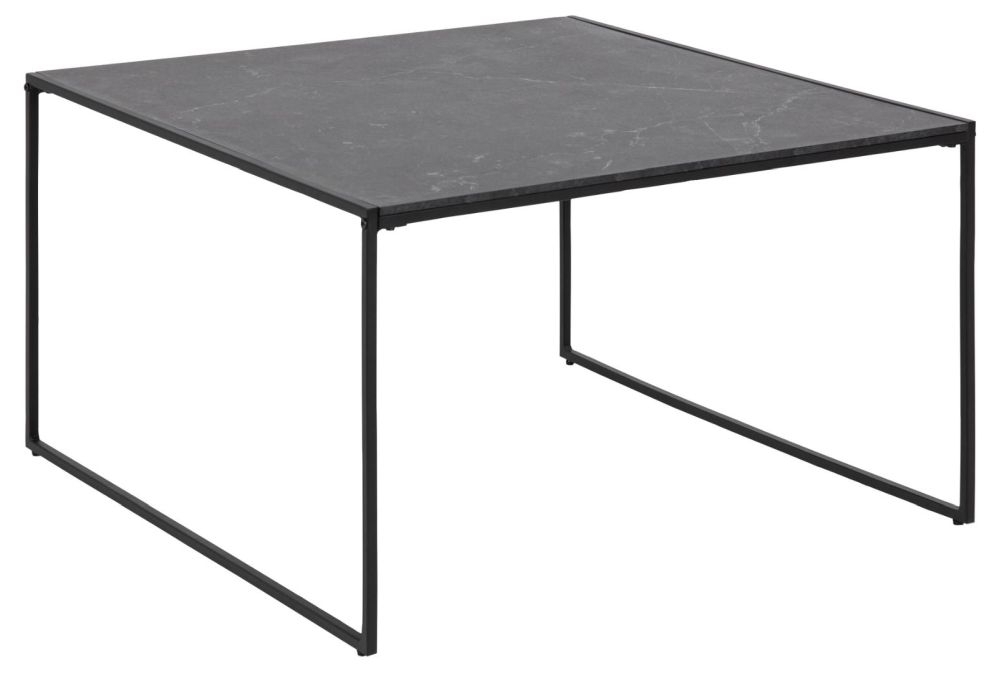 Clearance - Infinity Black Melamine Top Square Large Coffee Table - FSS14837