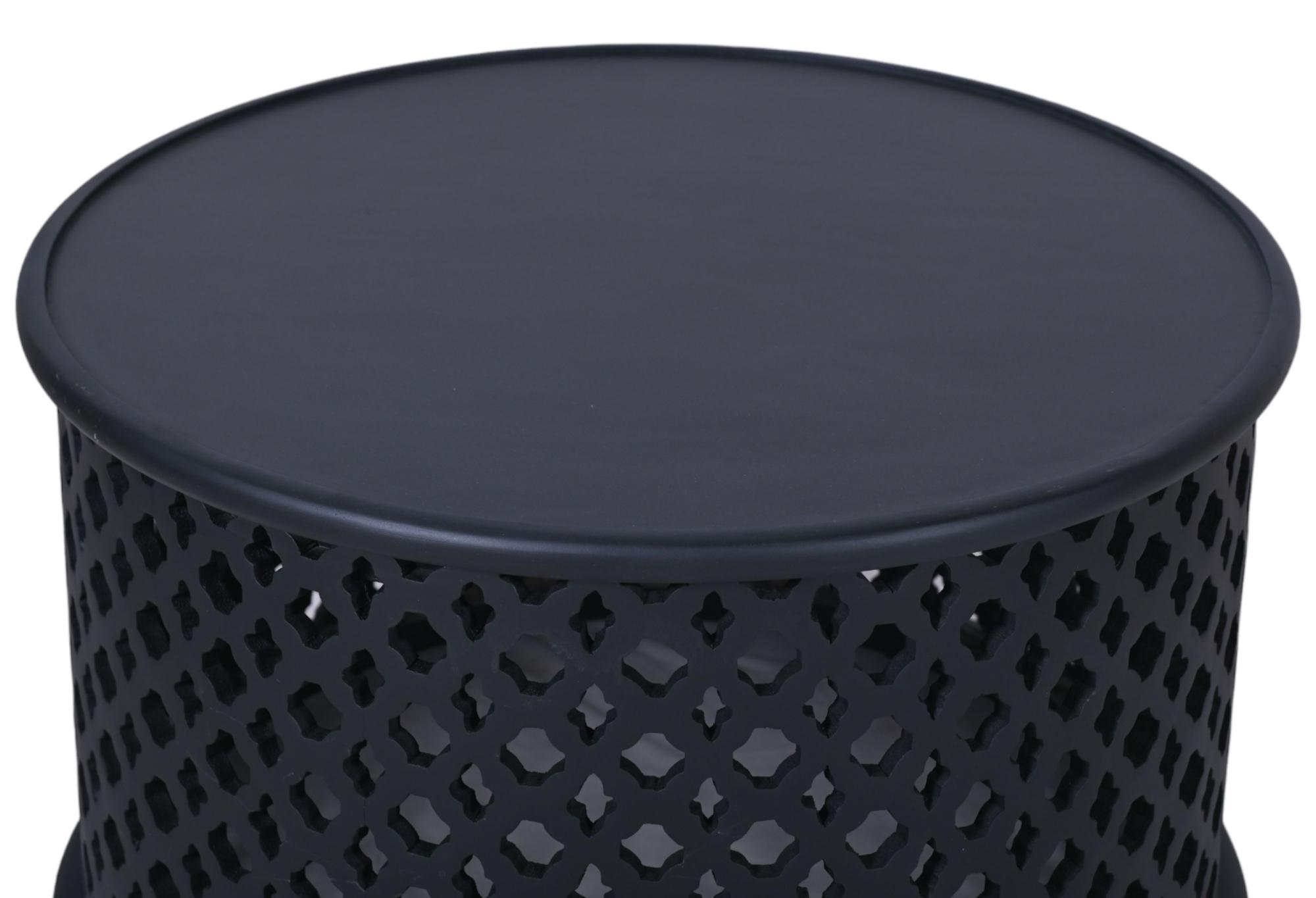 Clearance - Jaipur Coffee Table - Round - Black Mango Wood - Lattice