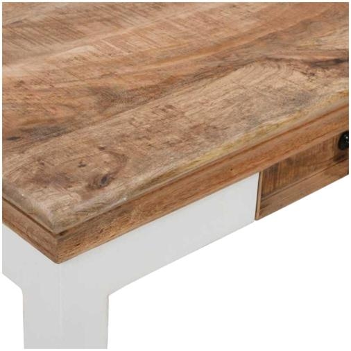Coastal White and Wood Storage Coffee Table