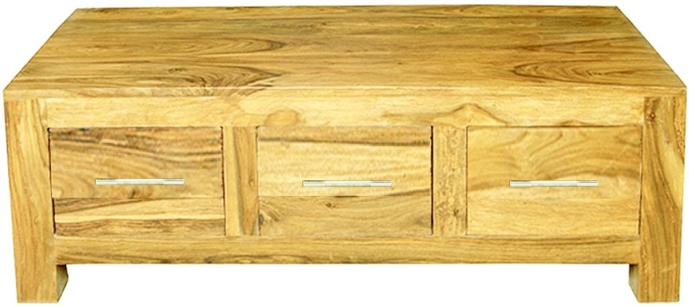 Cuban Light Mango Wood Storage Coffee Table
