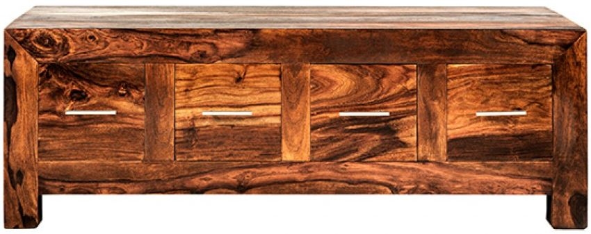 Cube Sheesham 8 Drawer Coffee Table