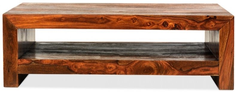 Cube Sheesham Contemporary Coffee Table