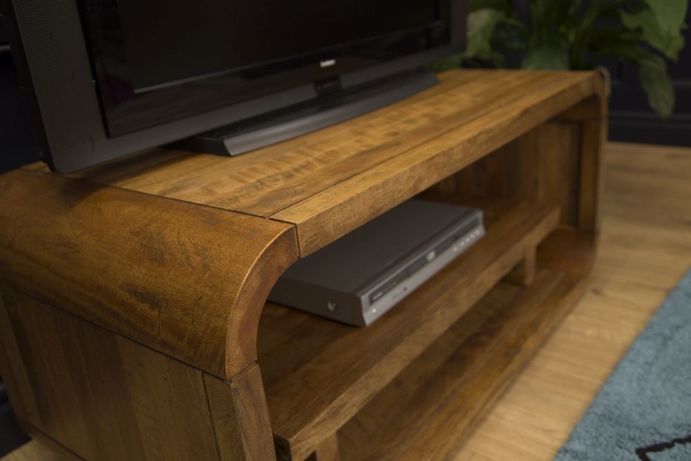 Curved Edge Mango Wood Coffee Table