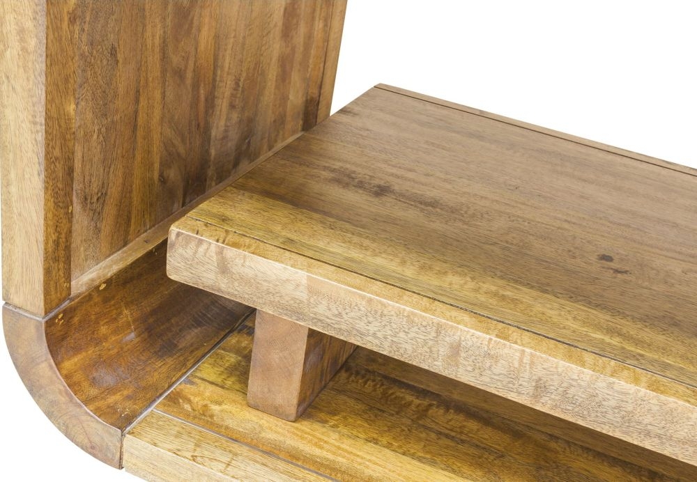 Curved Edge Mango Wood Coffee Table