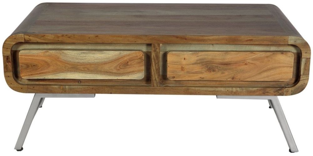 Dalhousie Industrial Acacia Wood Storage Coffee Table
