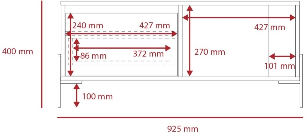 Dallas Coffee Table - White and Grey