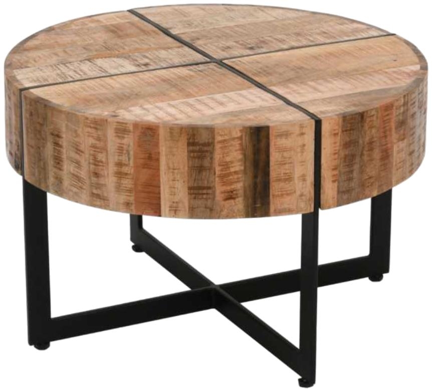 Dispur Solid Mango Wood 70cm Round Coffee Table