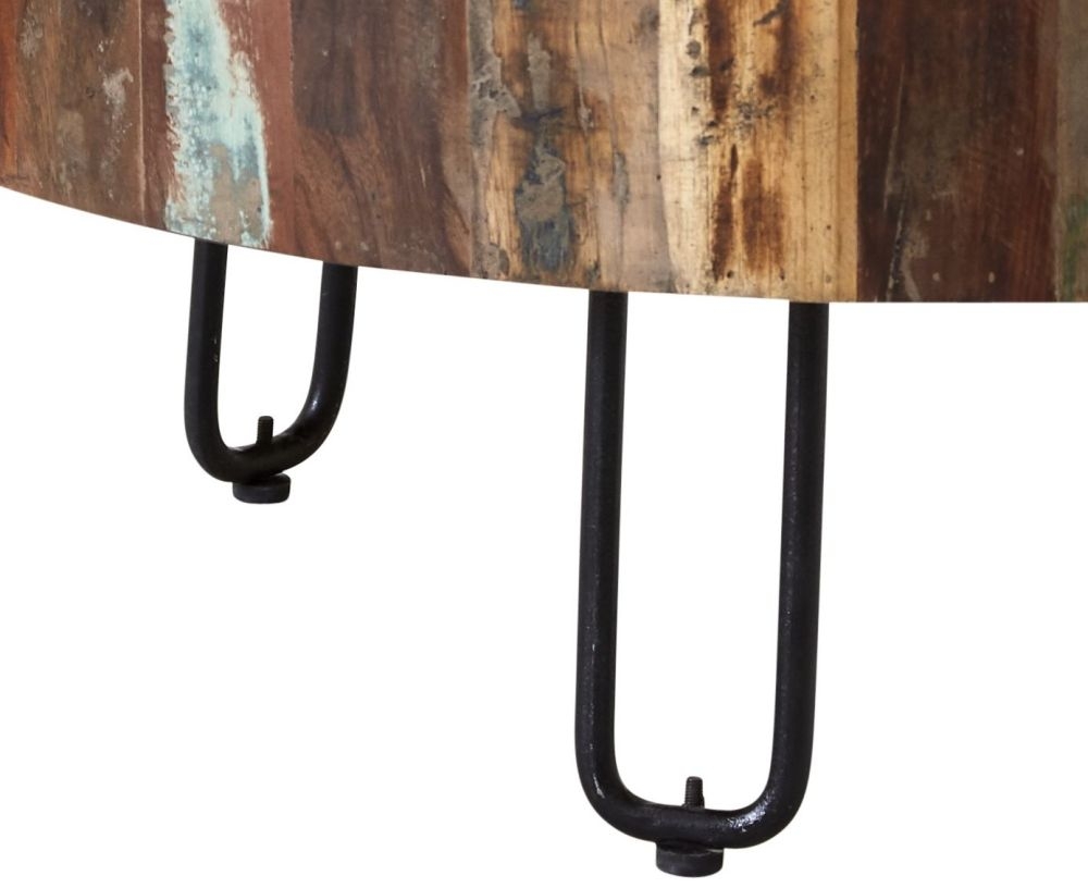 Diu Reclaimed Wood Round Coffee Table