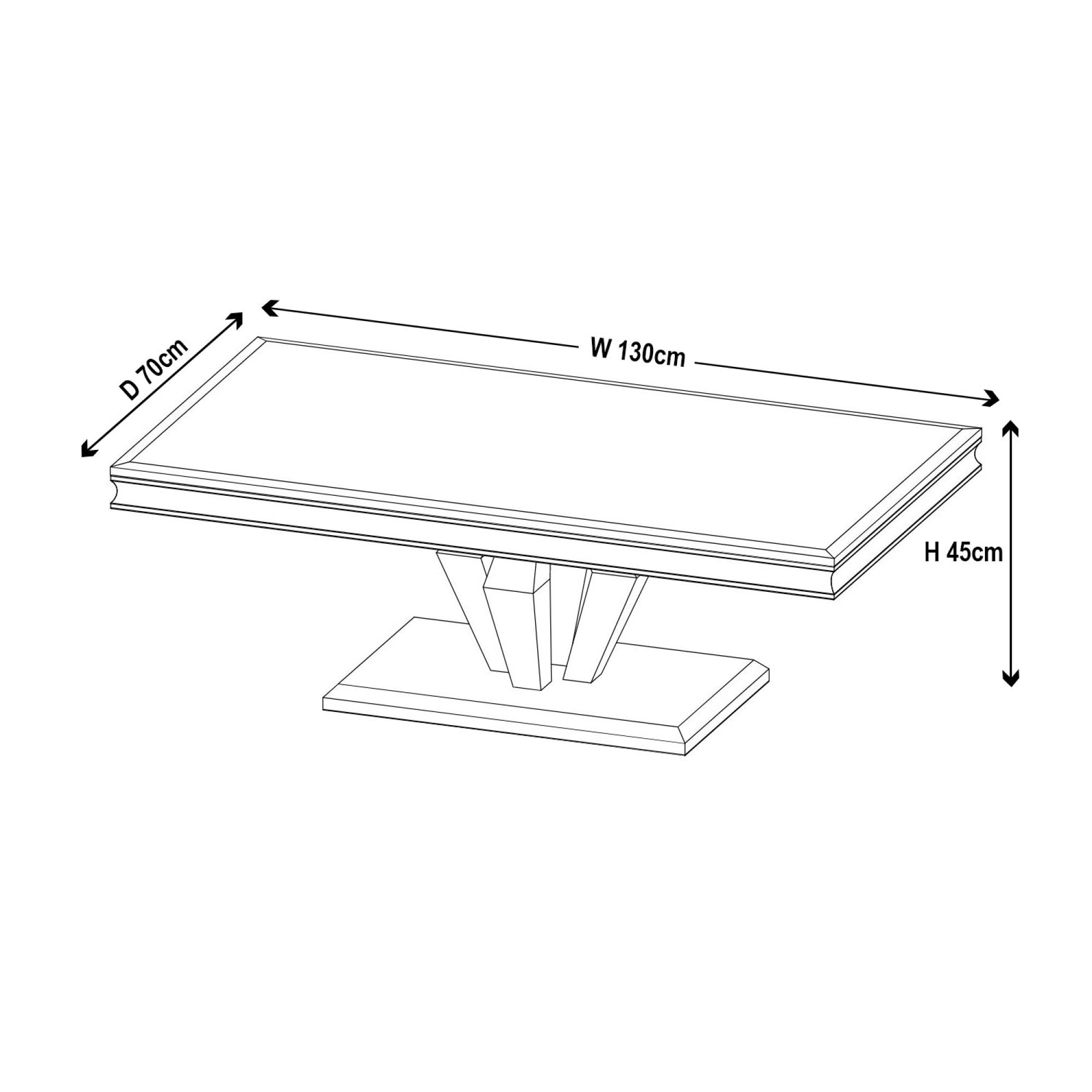 Dolce Coffee Table - Grey Marble & Chrome