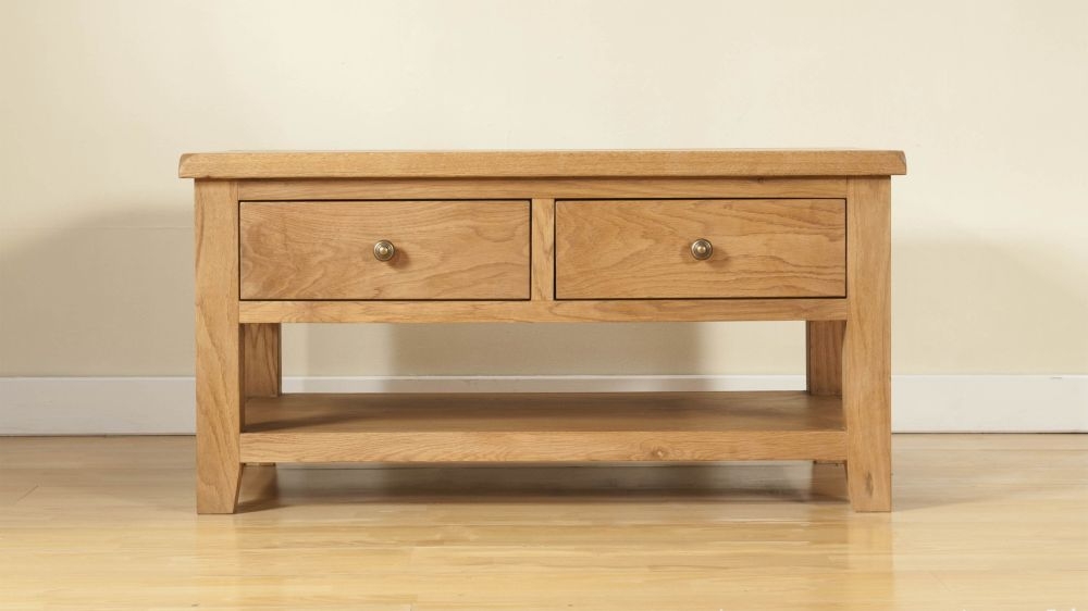 Dorset Coffee Table - 2 Drawer - Oak