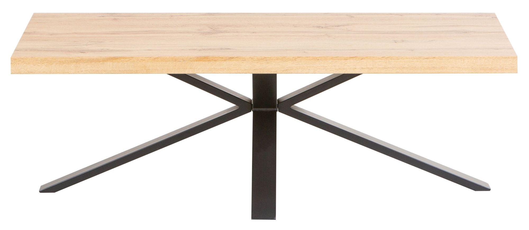 Ezra Coffee Table - Oak - Black Spider Legs