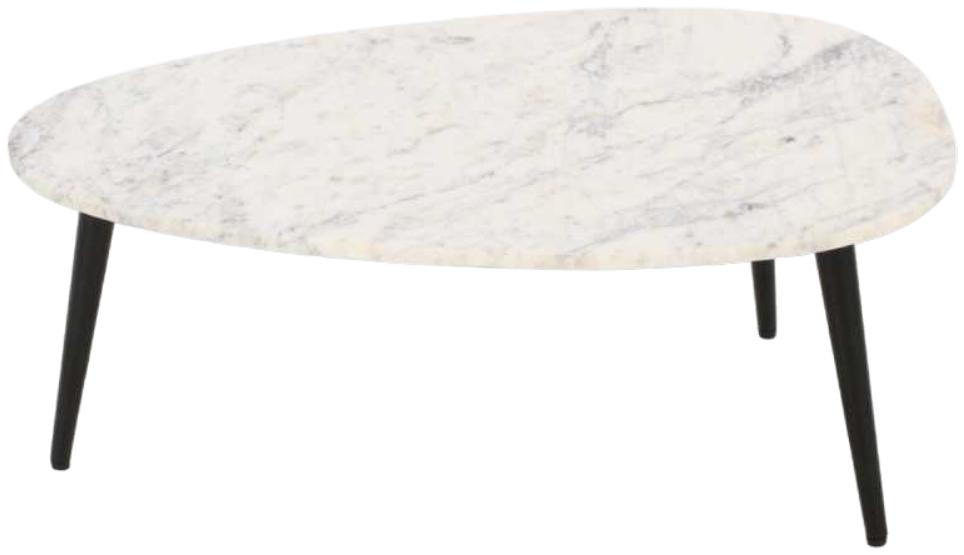 Fluted White Marble Coffee Table