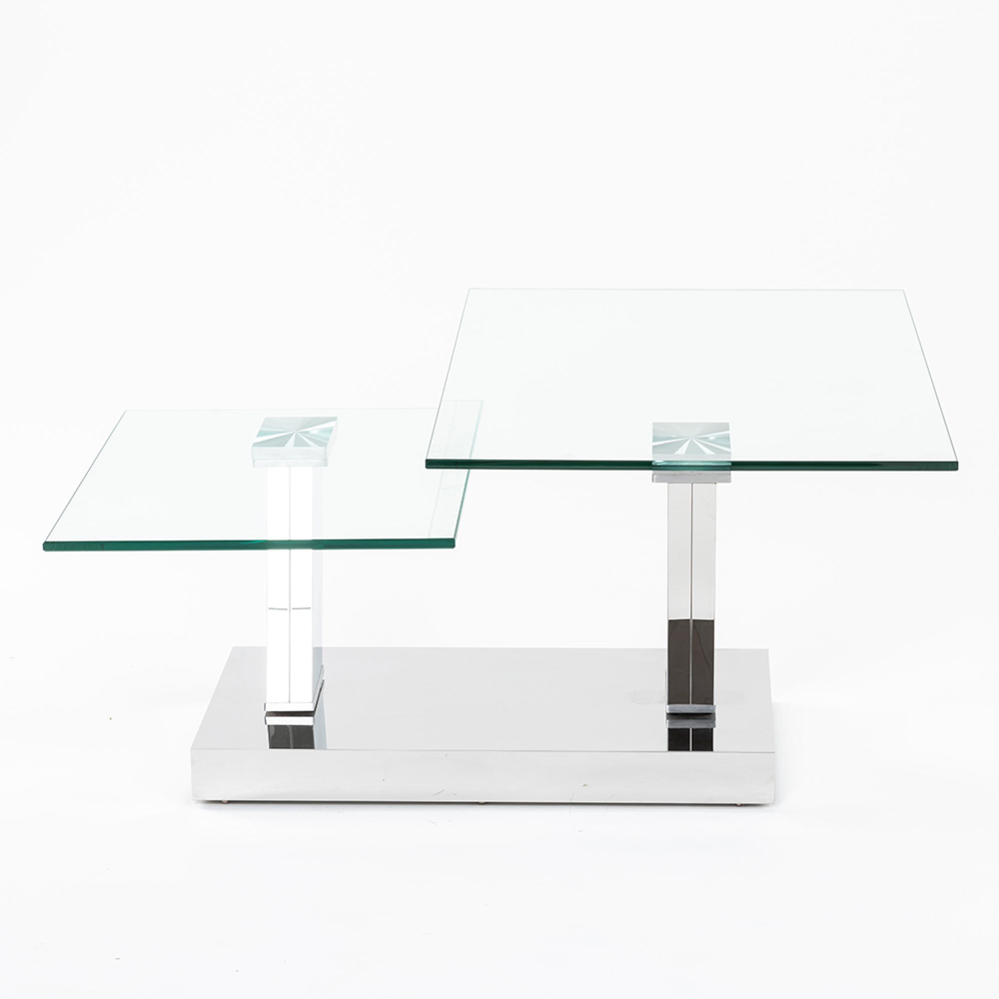 Fusion Coffee Table - Swivel - Glass Top