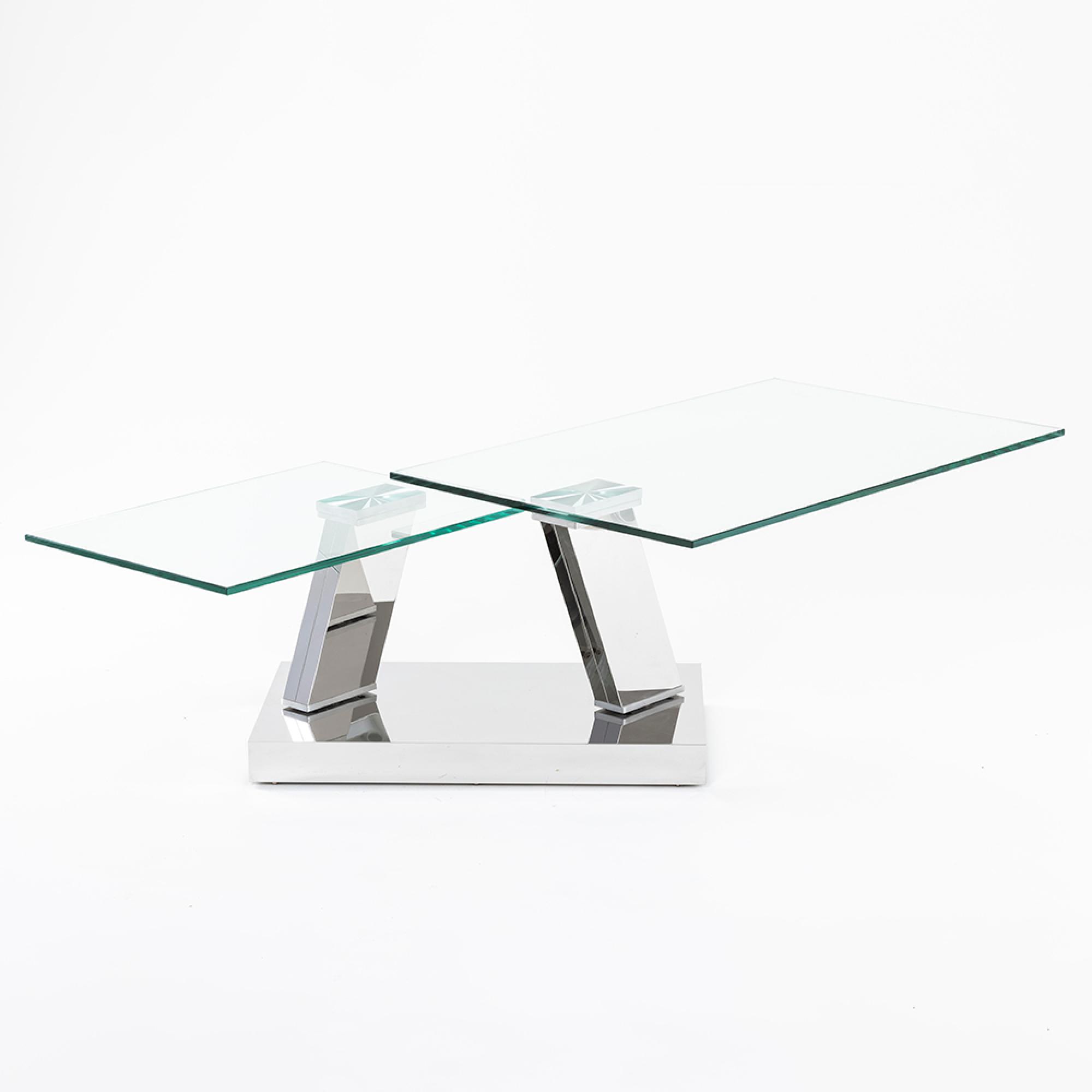 Fusion Coffee Table - Swivel - Glass Top