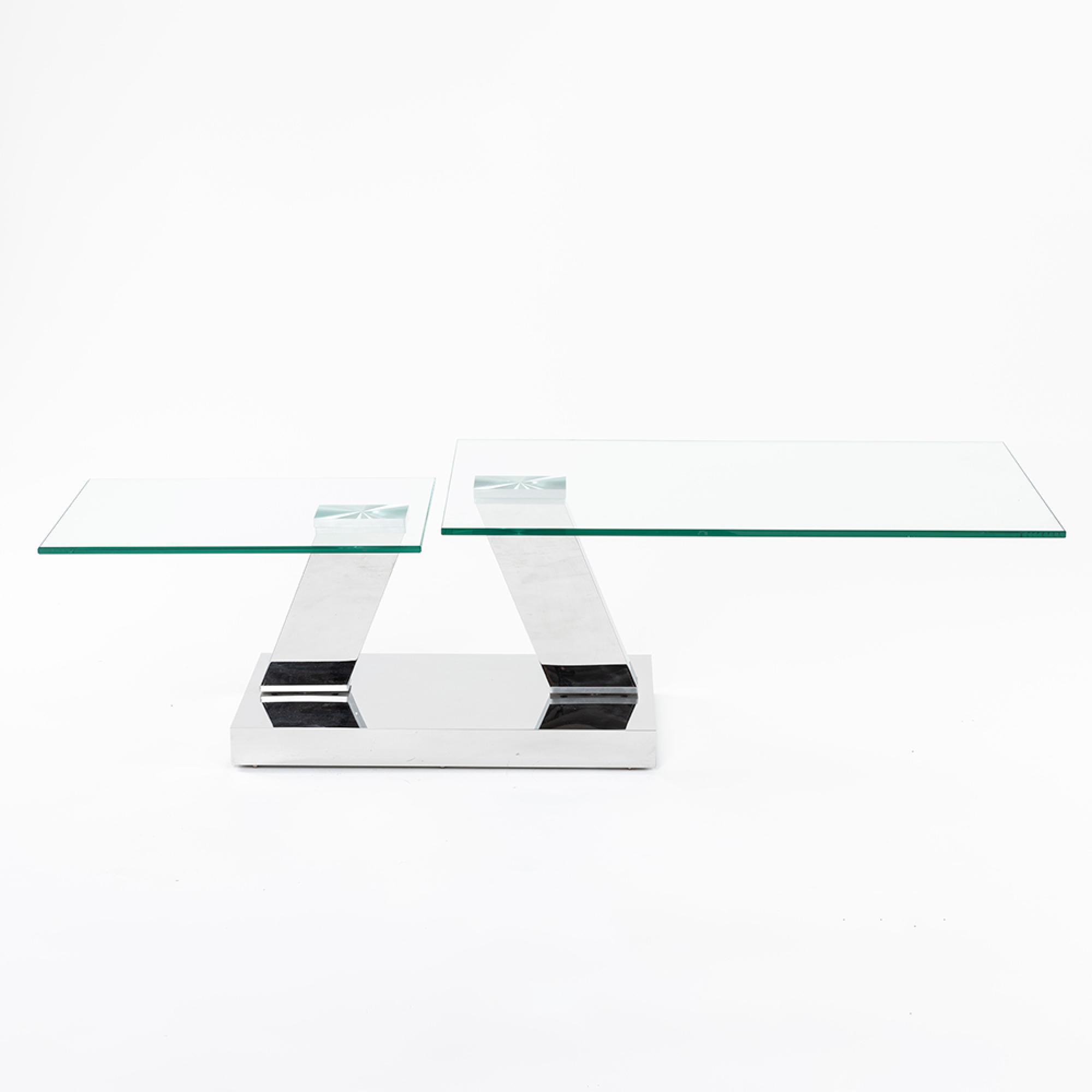 Fusion Coffee Table - Swivel - Glass Top
