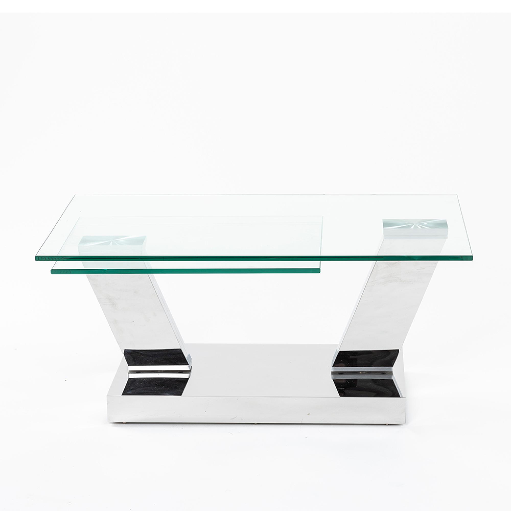 Fusion Coffee Table - Swivel - Glass Top