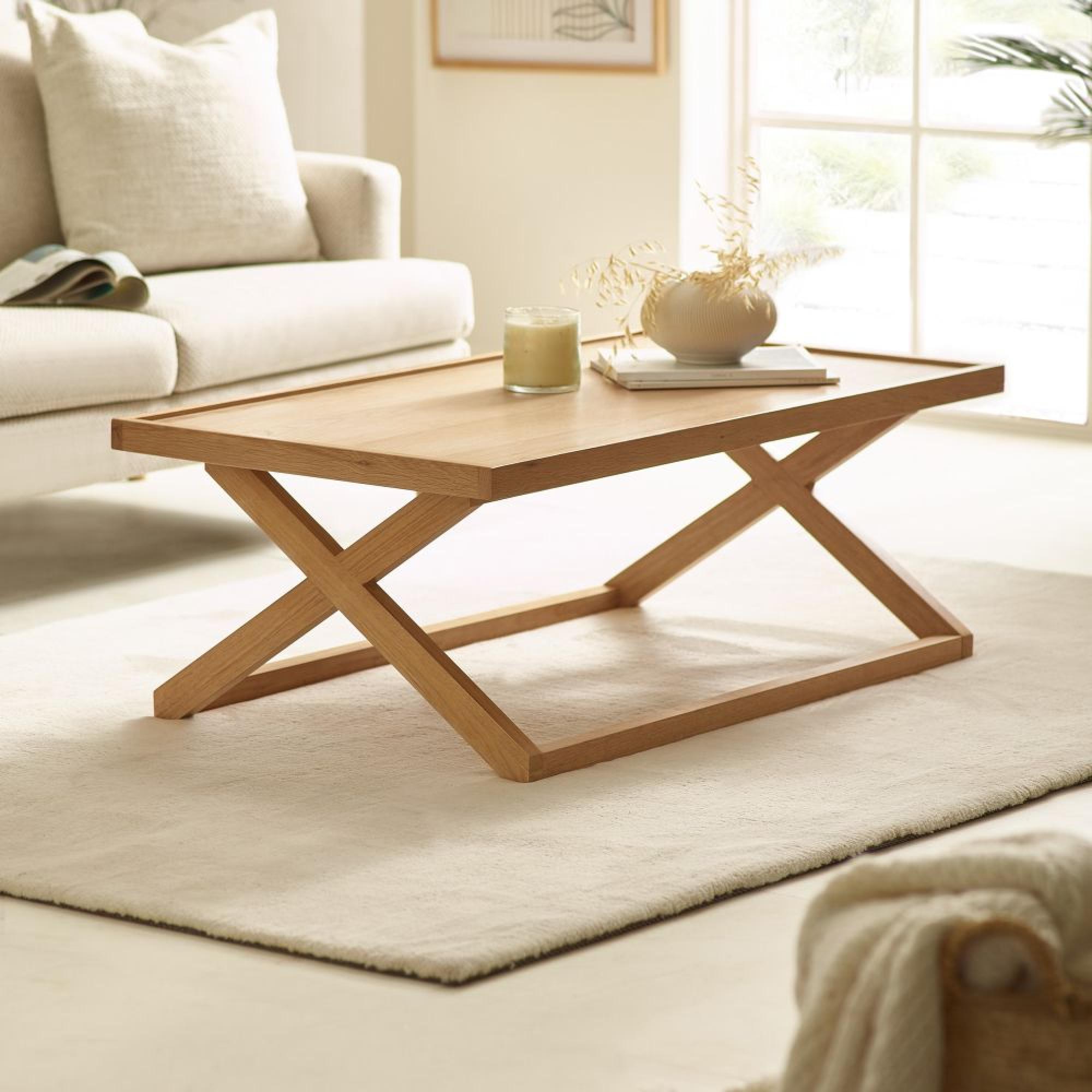Haddon Coffee Table - 110cm - Natural Oak