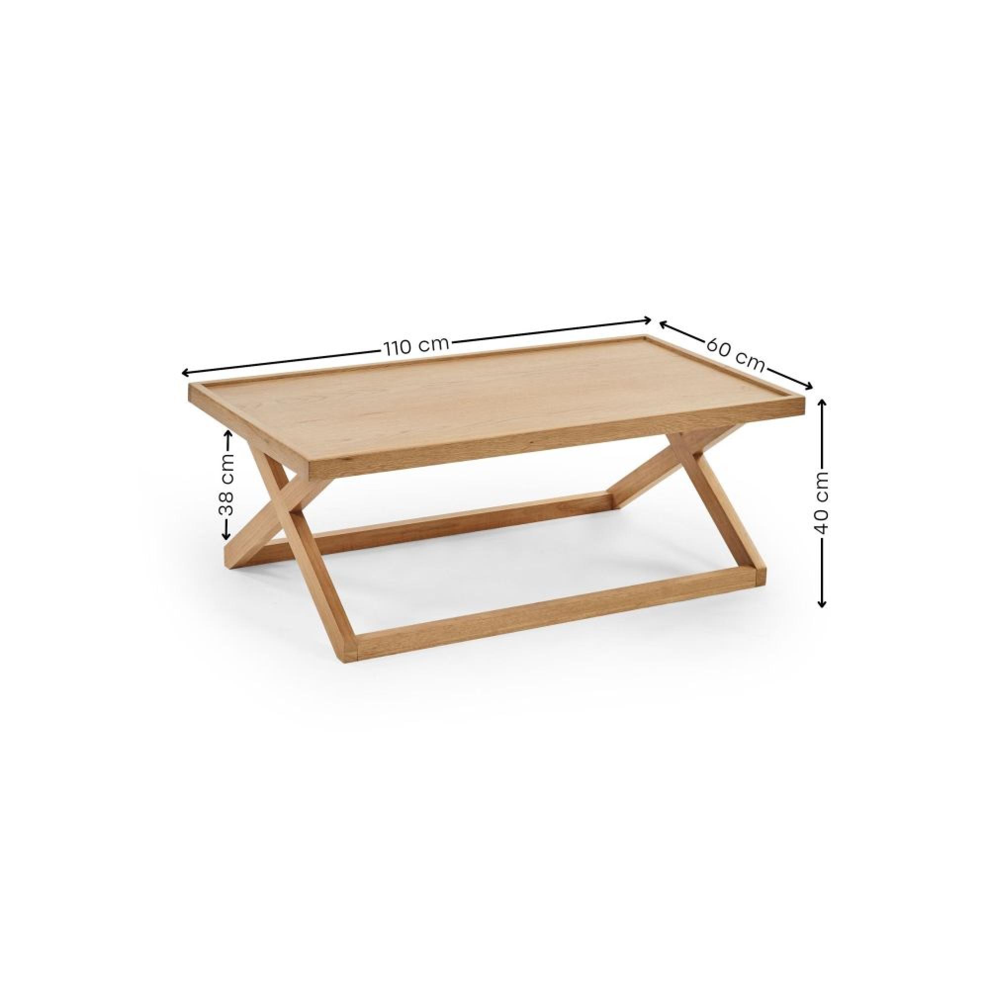 Haddon Coffee Table - 110cm - Natural Oak