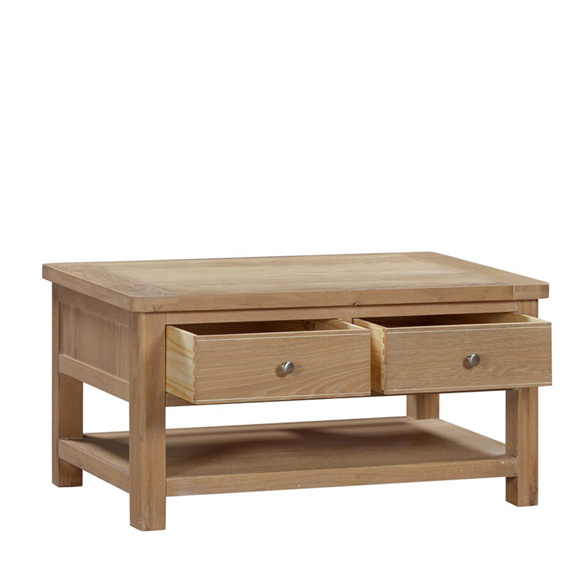 Hayley Coffee Table - 2 Drawer - Oak