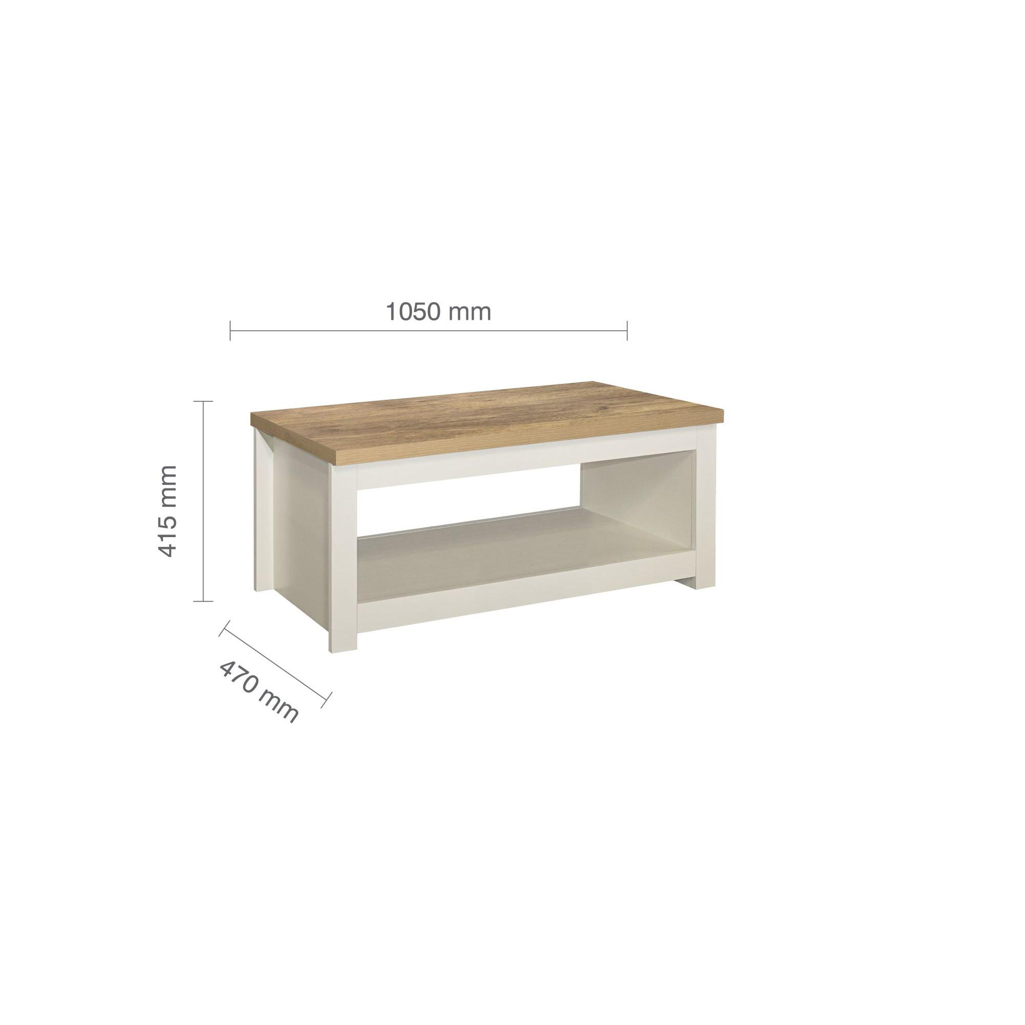 Highgate Coffee Table - 105cm - Cream Painted