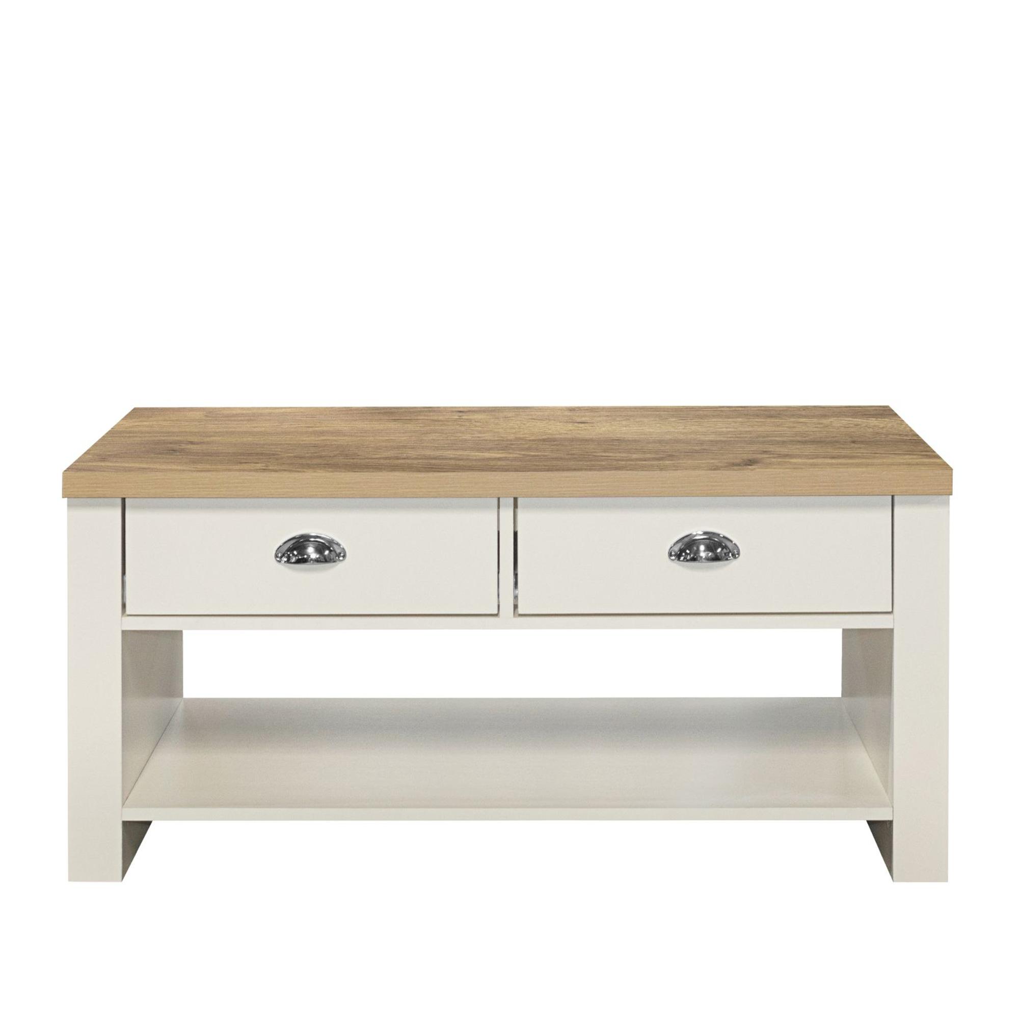 Highgate Coffee Table - 2 Drawer - Cream Painted