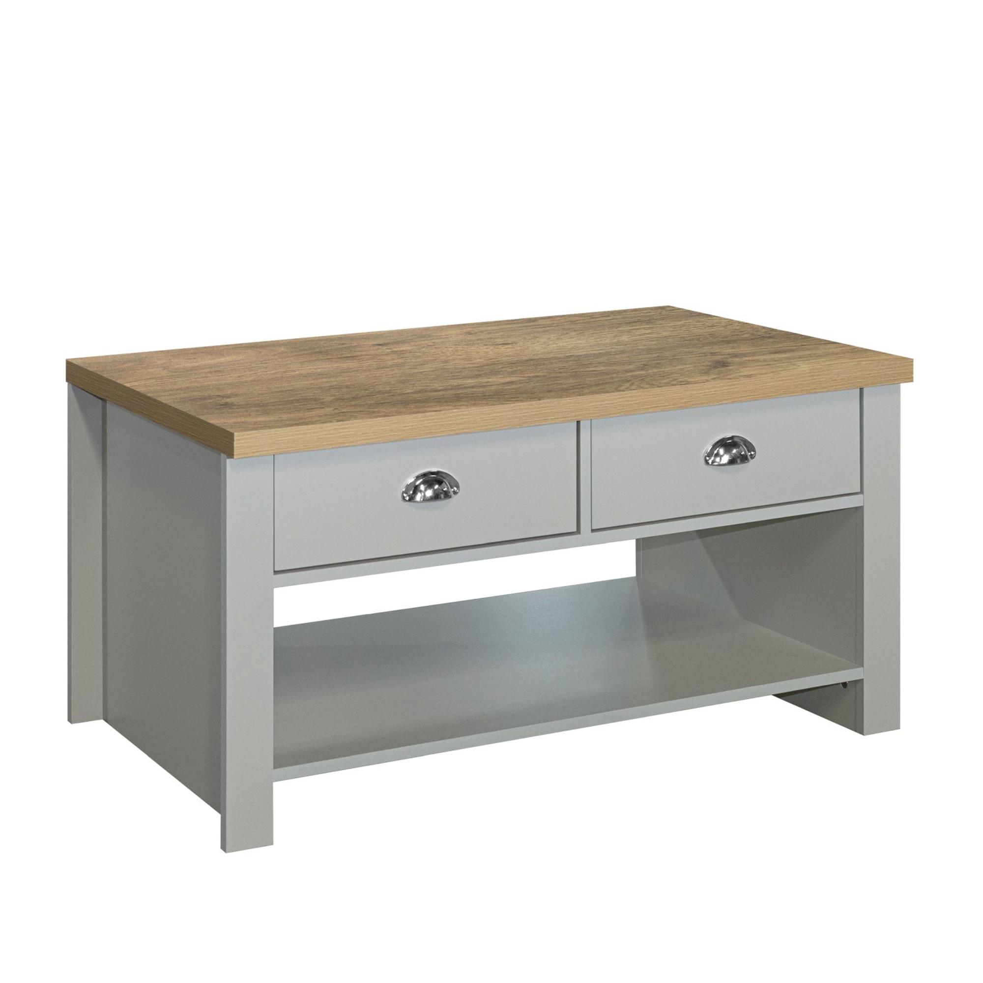 Highgate Coffee Table - 2 Drawer - Grey Painted