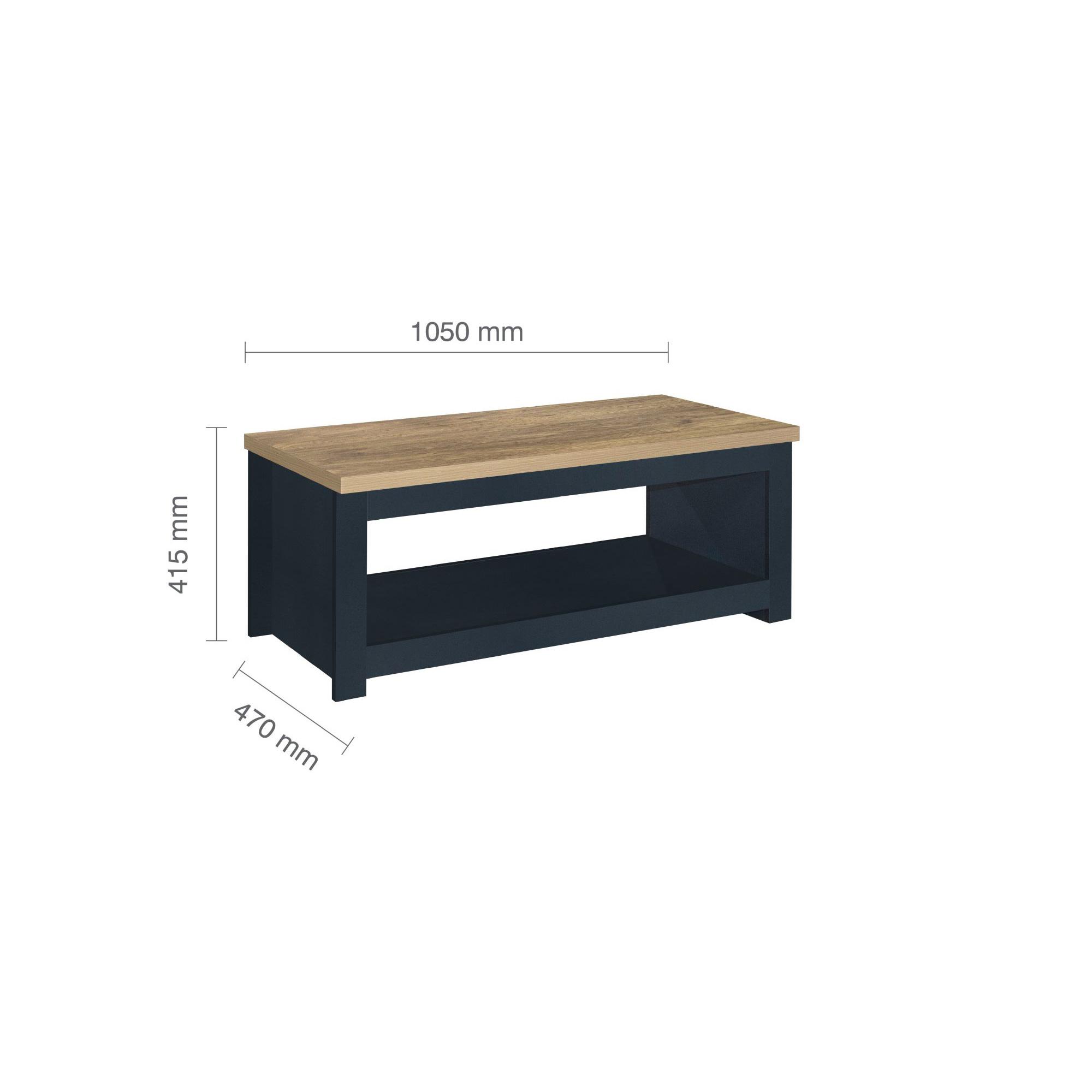 Highgate Coffee Table - 105cm - Navy Blue Painted