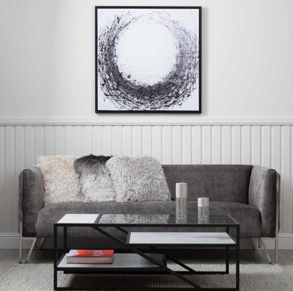 Ibarra Coffee Table - Glass and Metal