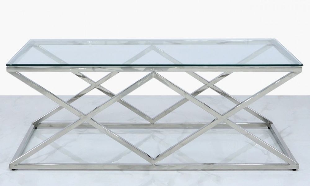 Imperia Coffee Table - Glass and Chrome