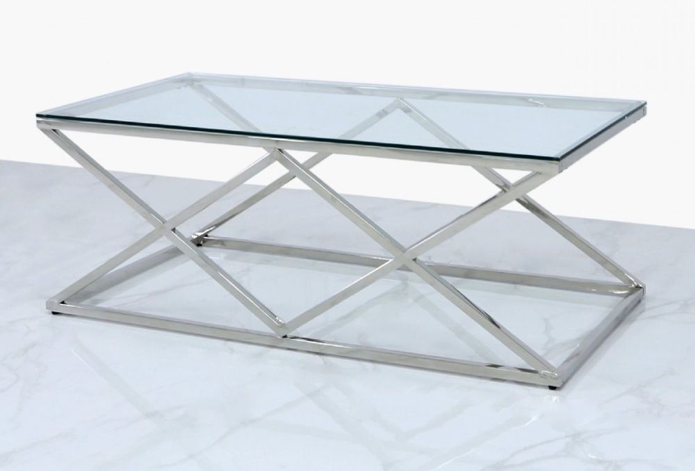 Imperia Coffee Table - Glass and Chrome