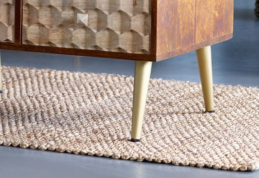 Imphal Mango Wood Geomatric 2 Drawer Coffee Table