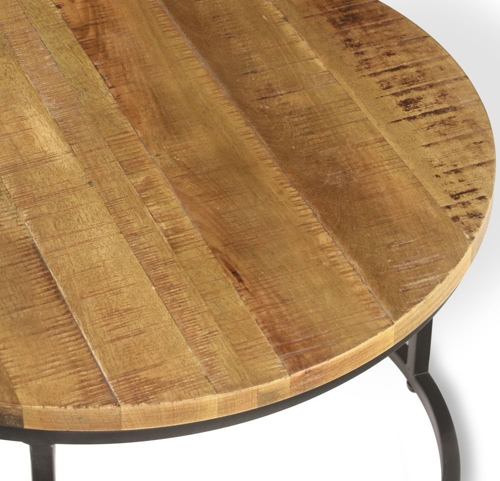 Industrial Mango Wood 2 Tier Coffee Tables