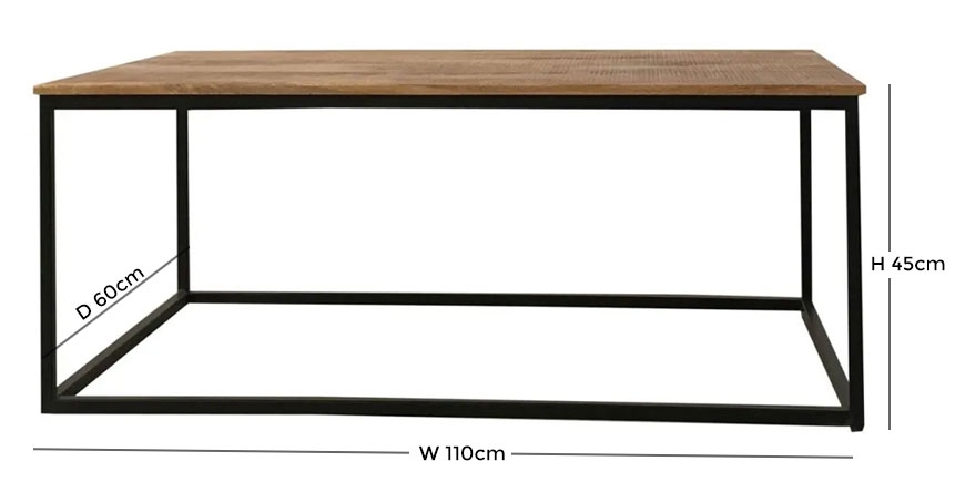 Industrial Mango Wood Coffee Table
