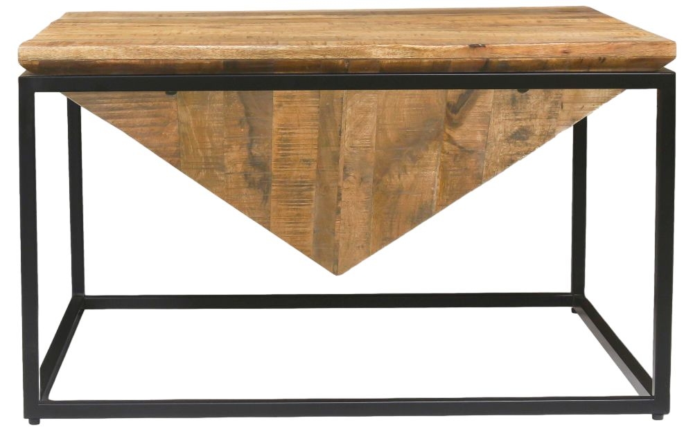 Industrial Mango Wood Diamond Coffee Table