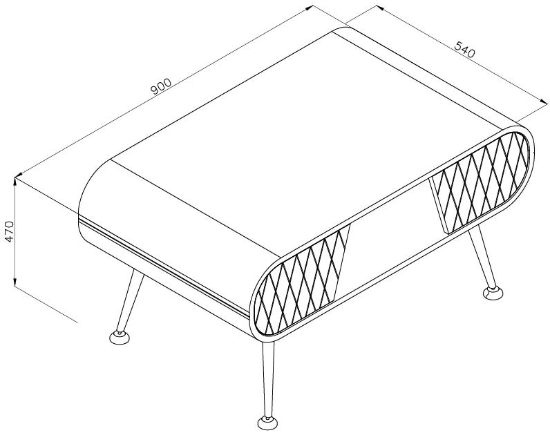 Astana Coffee Table - Grey Mist - JF911