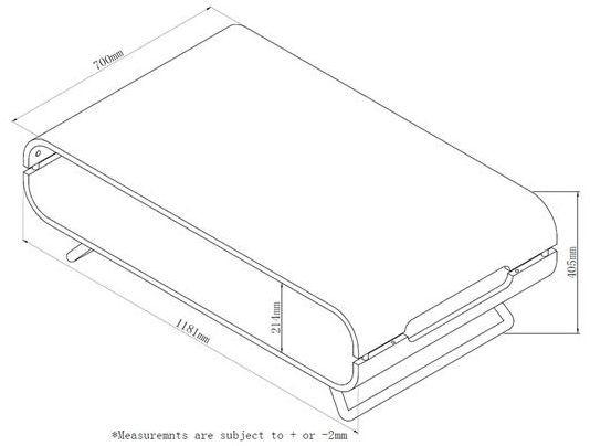 Curve Coffee Table - Walnut - JF302